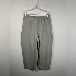 Lululemon Barrel Leg Cropped Pant Womens 12 Riverstone Swift Mid Rise